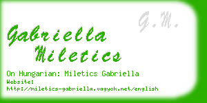 gabriella miletics business card